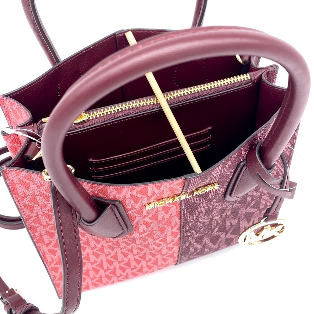 Michael Kors Mercer Medium Two-Tone Logo Crossbody Bag - Picture 14 of 15
